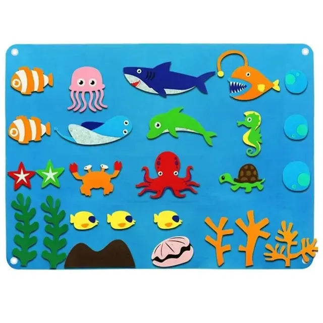 Educational Felt Board with Animals