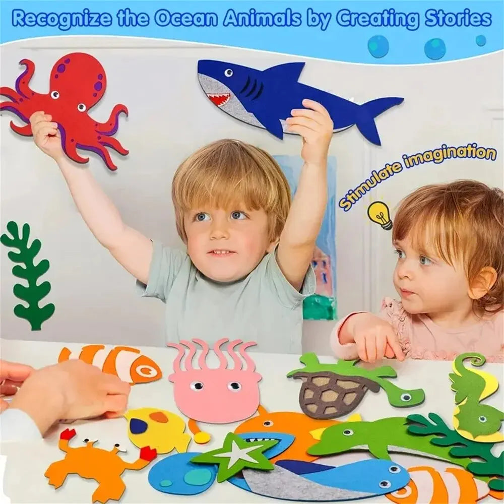 Educational Felt Board with Animals
