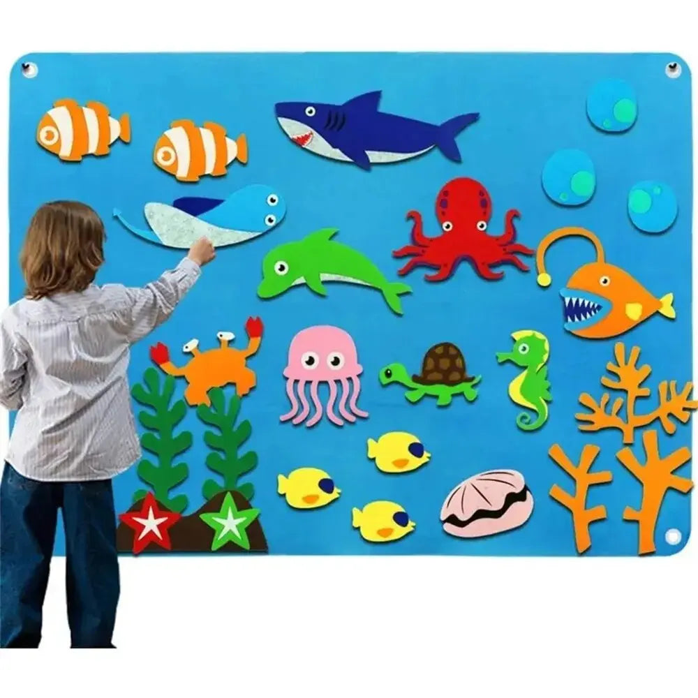 Educational Felt Board with Animals