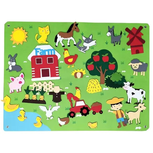 Educational Felt Board with Animals